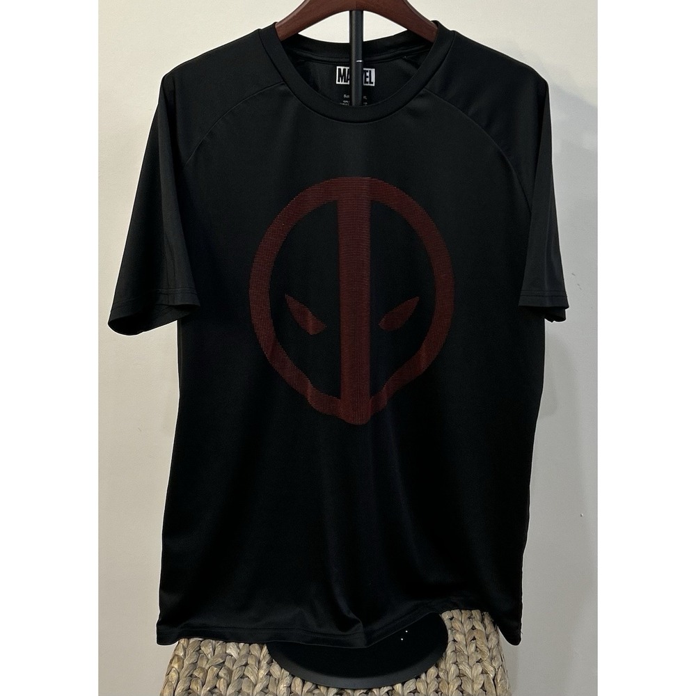 MARVEL Men's Spider-Man T-Shirt 2XL Big Face Graphic Short Sleeve Black Stretch